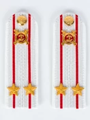 Погоны Полиции на рубашку белые 12 см звание Подполковник Картон