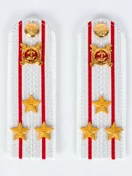 Погоны Полиции на рубашку белые 12 см звание Полковник Картон