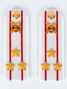 Погоны Полиции на рубашку белые 12 см звание Полковник Картон