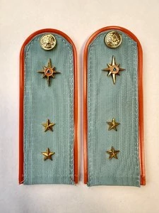 Погоны МЧС голубые на рубашку ПЛАСТИК Звание Прапорщик