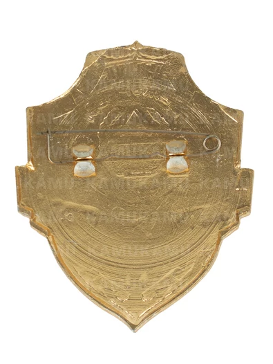 Знак на булавке из алюминия Дежурный по парку
