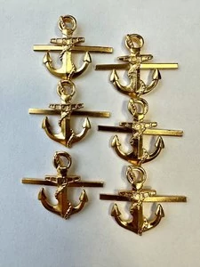 Эмблема ВМФ якорь 23мм цвет золотой 6 шт.