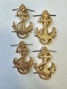 Эмблема ВМФ якорь 43мм цвет золотой 4 шт.