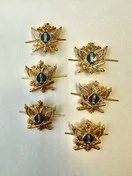 Эмблемы петличные ФССП цвет золотой с голубым 6 шт