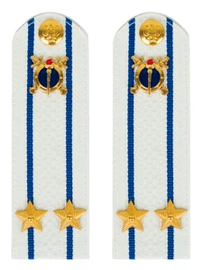 Погоны Юстиции на рубашку в сборе картон Звание Подполковник 13 см цвет белый