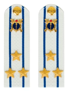 Погоны Юстиции на рубашку в сборе картон Звание Полковник 13 см цвет белый