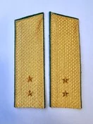 Погоны Пограничной службы в сборе картон Прапорщик золотые Скос 17см