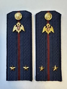 Погоны Росгвардии ФСВНГ на куртку 14см Картон звание Лейтенант цвет темно-синий