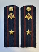 Погоны Росгвардии ФСВНГ на куртку 14см Картон звание Майор цвет темно-синий