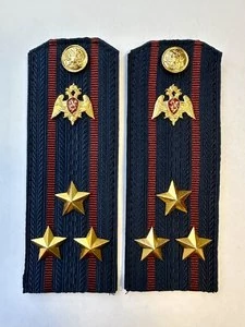 Погоны Росгвардии ФСВНГ на куртку 14см Картон звание Полковник цвет темно-синий