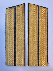 Погоны ФСБ парадные золотые 1 просвет Кляммеры в комплекте картон 17см Скос