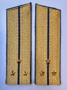 Погоны парадные ФСБ золотые картон звание Старший Лейтенант 17см Скос