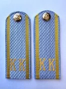 Погоны Полиции МВД кадетские Голубые КК 13 см картон в сборе с фурнитурой