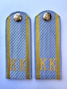 Погоны Полиции МВД кадетские Голубые КК 12 см картон в сборе с фурнитурой