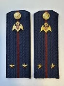 Погоны Росгвардии ФСВНГ на куртку 14см ПЛАСТИК звание Лейтенант цвет темно-синий