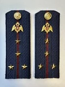 Погоны Росгвардии ФСВНГ на куртку 14см ПЛАСТИК звание Капитан цвет темно-синий