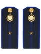 Погоны ФСБ на куртку цвет синий пластик, звание Младший лейтенант 14х5,5см