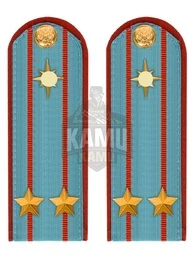 Погоны МЧС голубые на рубашку ПЛАСТИК Звание Подполковник