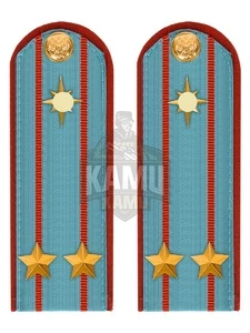 Погоны МЧС голубые на рубашку ПЛАСТИК Звание Подполковник