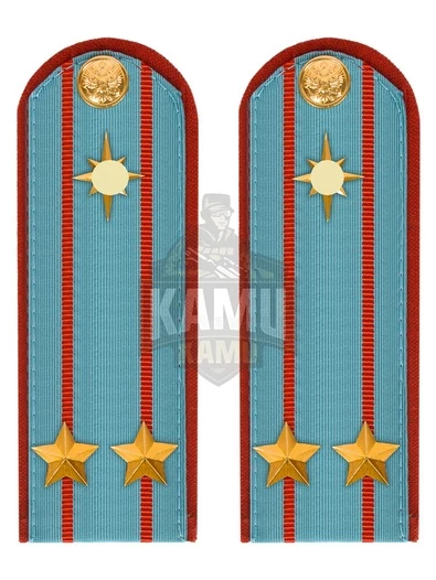 Погоны МЧС голубые на рубашку ПЛАСТИК Звание Подполковник