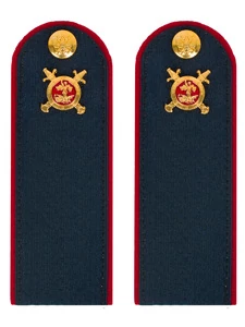 Погоны Полиции темно-синие КАРТОН Звание Рядовой 15см