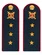 Погоны Полиции темно-синие КАРТОН Звание Старший Прапорщик 15см