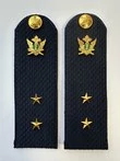Погоны ФССП с фурнитурой звание Прапорщик картон 14см цвет темно-синий