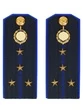 Погоны ФСБ на куртку цвет синий ПЛАСТИК, звание Капитан 14х5,5см