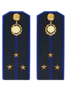 Погоны ФСБ на куртку цвет синий ПЛАСТИК, звание Старший Лейтенант 14х5,5см