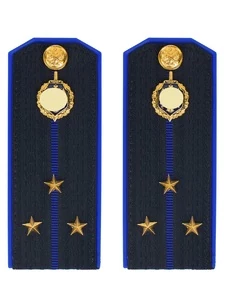 Погоны ФСБ на куртку цвет синий ПЛАСТИК, звание Старший Лейтенант 14х5,5см