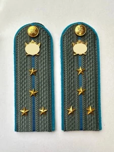 Погоны ФССП с фурнитурой серые звание Капитан картон 14х4,5см с Голубым кантом