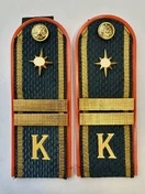 Погоны Курсант МЧС 14см пластик в сборе с фурнитурой Младший Сержант