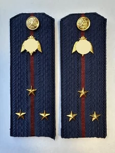 Погоны Росгвардии ФСВНГ на куртку 14см Картон звание Старший Лейтенант цвет темно-синий