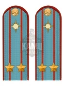 Погоны МЧС повседневные на рубашку 14х5см картон Звание Подполковник