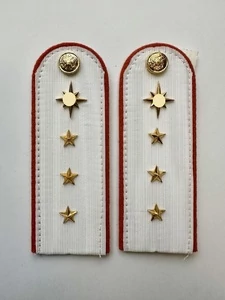 Погоны МЧС белые на рубашку Старший Прапорщик Картон