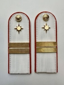 Погоны МЧС белые на рубашку Младший Сержант Картон