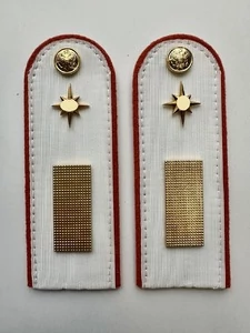 Погоны МЧС белые на рубашку Старшина Картон