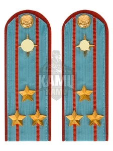 Погоны МЧС голубые на рубашку ПЛАСТИК Звание Полковник