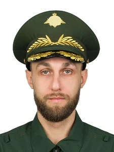 Фуражка Министерства Обороны офисная с вышивкой золотыми нитками цвет зеленый