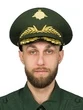 Фуражка Министерства Обороны офисная с вышивкой золотыми нитками цвет зеленый