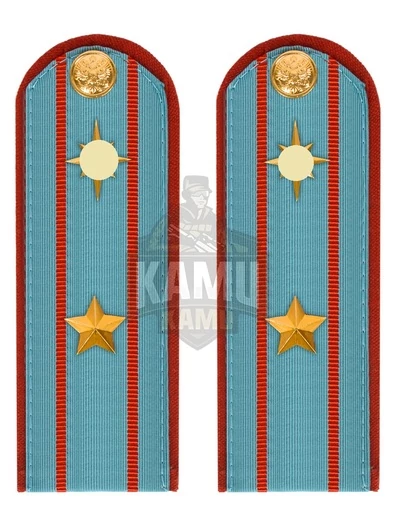 Погоны МЧС голубые на рубашку ПЛАСТИК Звание Майор