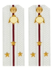 Погоны Росгвардии ФСВНГ на рубашку белые 14х5 см Картон звание Старший Лейтенант