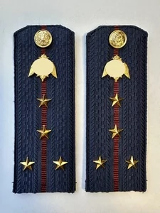 Погоны Росгвардии ФСВНГ на куртку 13см Картон звание Капитан цвет темно-синий