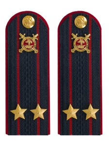 Погоны Полиции картон темно-синие Подполковник 12см