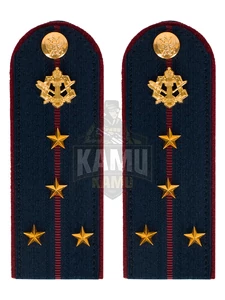 Погоны ФСИН на куртку картон (в сборе) укомплектованные с фурнитурой звание Капитан 12см