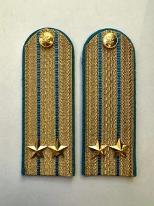 Погоны ФССП парадные золотые с фурнитурой звание Подполковник Картон 13см