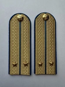 Погоны Юстиции золотые на китель Картон звание Лейтенант 13 см