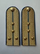 Погоны Юстиции золотые на китель Картон звание Капитан 13см