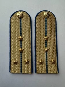 Погоны Юстиции золотые на китель Картон звание Капитан 13см