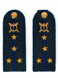 Погоны Юстиции в сборе на куртку картон 13 см звание Капитан